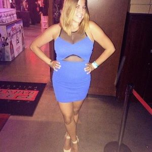 Blue bandage dress